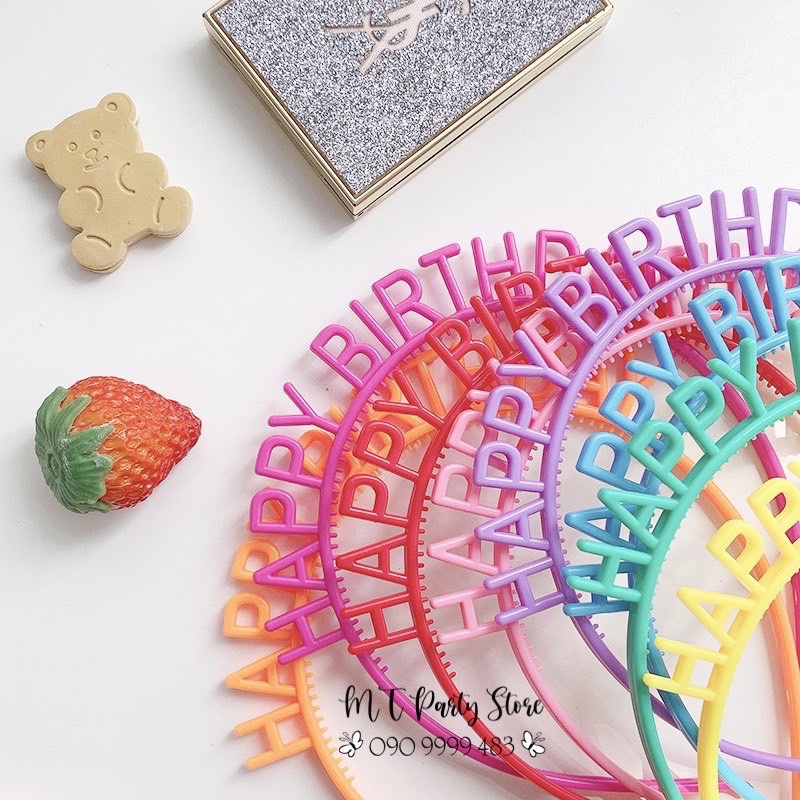 CÀI TÓC NHỰA CHỮ HAPPY BIRTHDAY