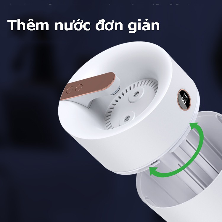 Máy phun sương tạo ẩm không khí-xông tinh dầu X12 dung tích 3L- phun sương nano - máy tạo độ ẩm không khí