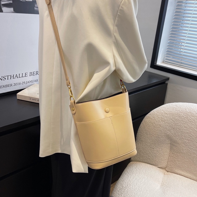 Túi Đeo Vai Màu Trơn Cỡ Lớn Có Thể Điều Chỉnh Dây Đeo Thời Trang Cho Nữ