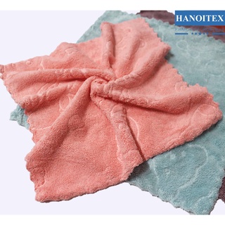 Khăn Mặt Lông Cừu HANOITEX Siêu Mềm Mại Cho Bé Kích Thước 30*30cm