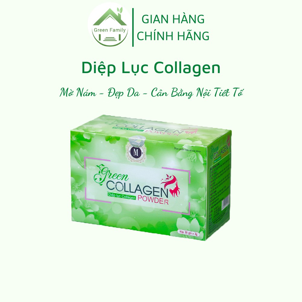 [CHÍNH HÃNG] Diệp Lục Collagen Làm Đẹp Da Sạch Mụn Mờ Nám Tàn Nhang Tăng Cường Nội Tiết Tố Giảm Khô Hạn Cho Phụ Nữ