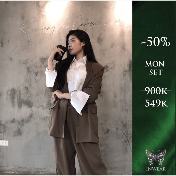 [Ảnh thật tự chụp]Set áo Blazer Dài Tay 2 Lớp Cầu Vai Cao Cấp Cho Nữ Thiết kế Inwear - 𝑴𝒐𝒏 𝑩𝒍𝒂𝒛𝒆𝒓 | BigBuy360 - bigbuy360.vn