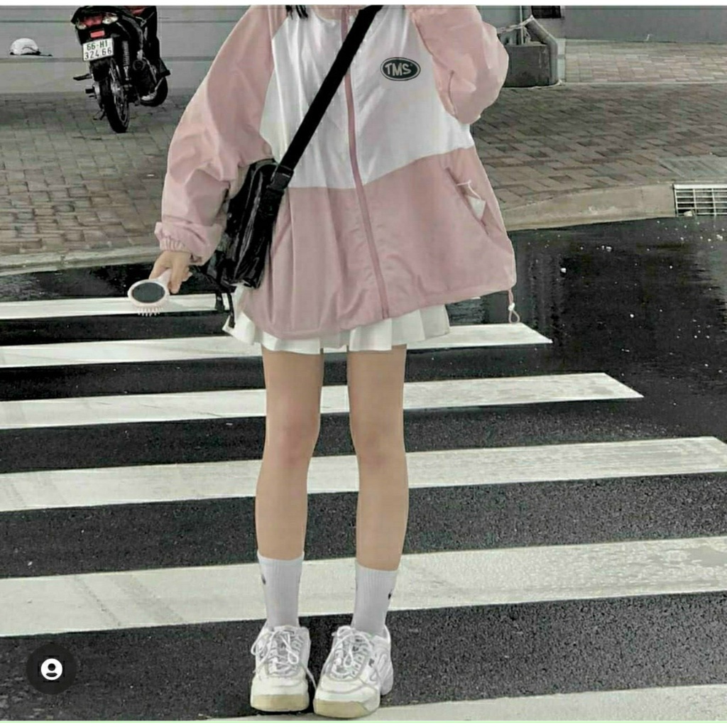 Áo Khoác Dù TMS LOGO MIDSIDE Nam Nữ Ulzzang Unisex Form Rộng Bomber Jacket Summersweater P9433