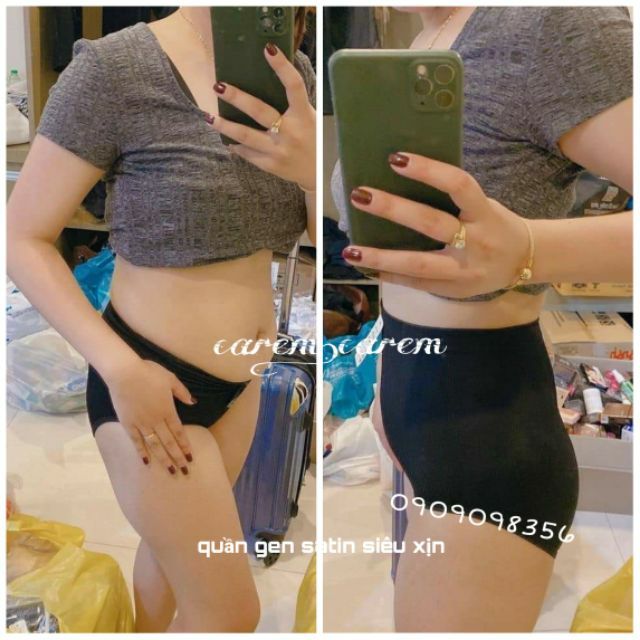 Quần gen bụng satin cao cấp Yuguu | BigBuy360 - bigbuy360.vn