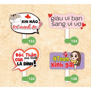 [Hashtag loại dày MS 121-140] Bảng hashtag chụp ảnh đám cưới
