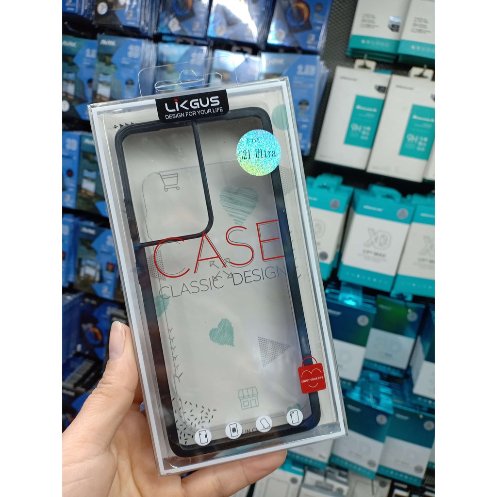 Ốp lưng chống sốc Likgus Samsung S22 Plus S22 ultra S21 PLus S21 Ultra Viền màu