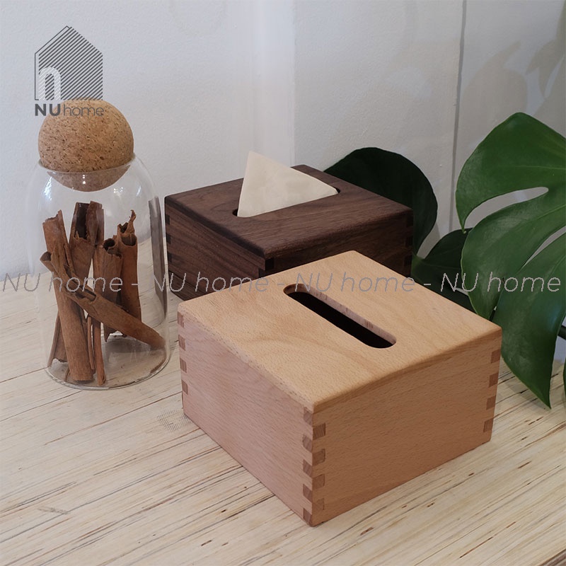 nuhome.vn | Hộp giấy Vuông - Bako, được thiết kế đơn giản bằng chất liệu gỗ cao cấp