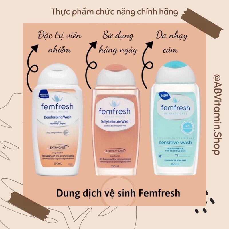 Dung dịch vệ sinh phụ nữ FemFresh Úc
