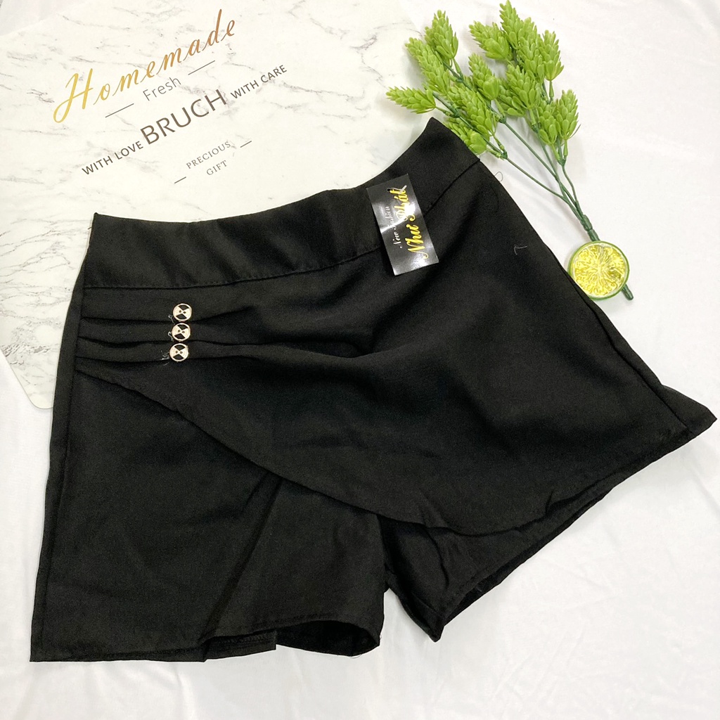 Quần sọt giả váy nữ từ 45-52kg chất vải kaki mỏng vừa - QNU59