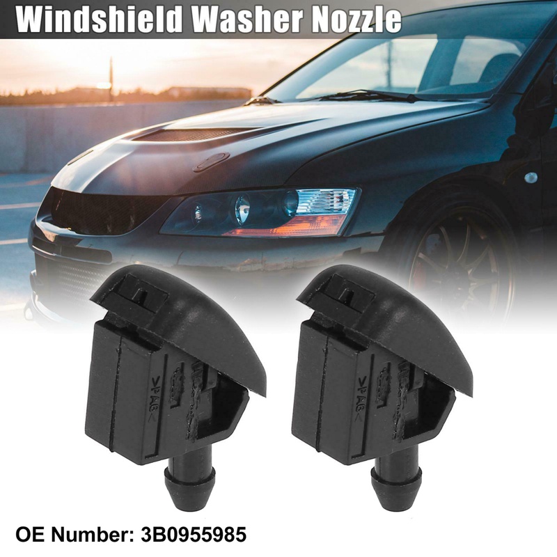 Set 2 Vòi Phun Nước Rửa Kính Chắn Gió Xe Hơi 3B 3B0955985 Phụ Tùng Cao Cấp Cho Xe Ô Tô VW XPolo 6N Skoda Fabia Octavia Roomster 1996-2015