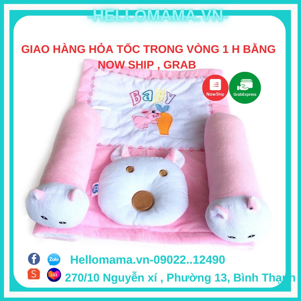 Bộ nệm gối cho bé mềm mại và thấm hút mồ hôi (nhiều họa tiết xinh xắn)