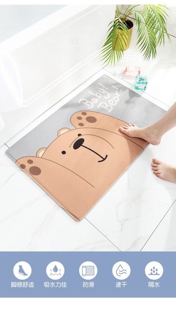 Thảm cửa, Thảm trang trí lông mịn xuất Nhật size 40 x60 cm