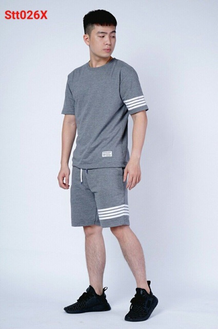 [GIÁ SỐC] Sét thể thao lưới mè, sét thể thao, sét thể thao nam, sét thể thao 4 sọc trắng STT026 | BigBuy360 - bigbuy360.vn