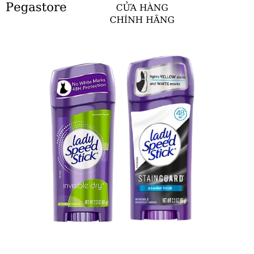 Lăn khử mùi nữ LADY SPEED STICK - Lăn nách nữ tím 65g - Lăng nách Lady Mỹ