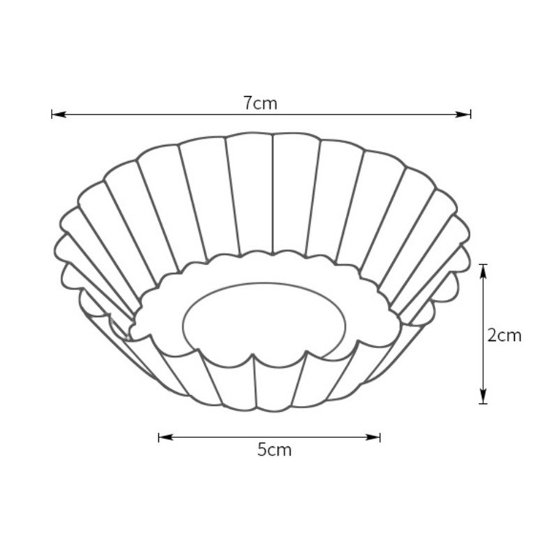 Set 10 khuôn làm bánh cupcake hình bông hoa chất lượng cao