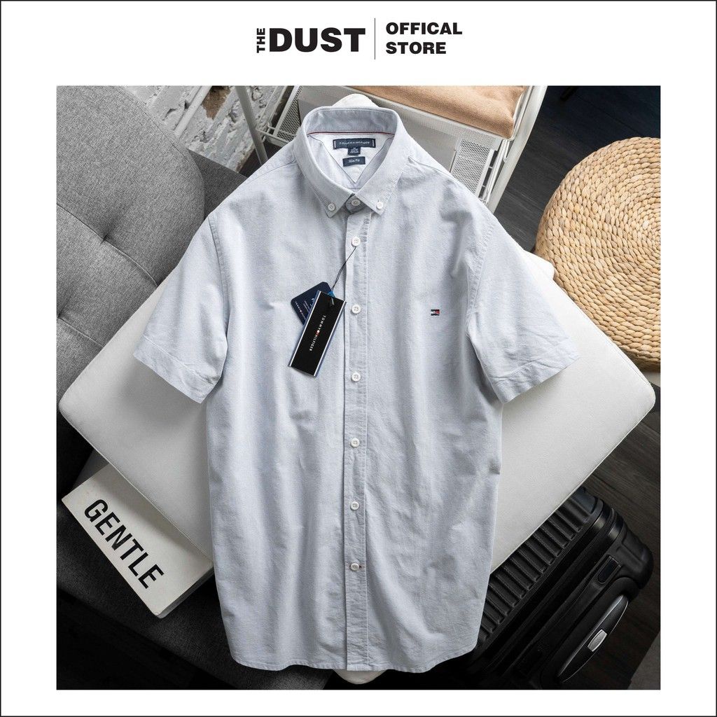 Áo sơ mi nam ngắn tay basic TMY, Áo sơ mi nam công sở - form Slimfit, vải oxford cao cấp