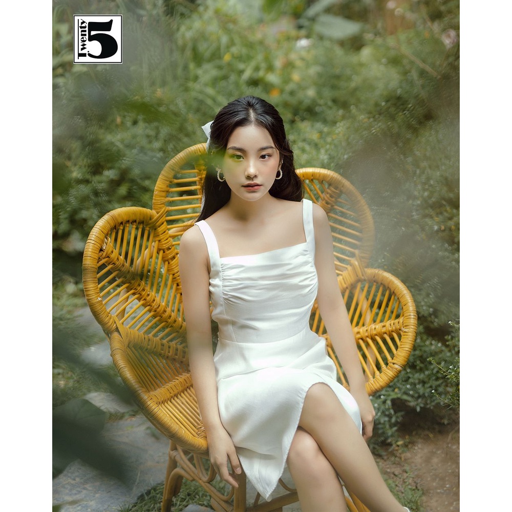 Đầm váy nữ dự tiệc dạo phố 2 dây nhún ngực Twentyfive TD30
