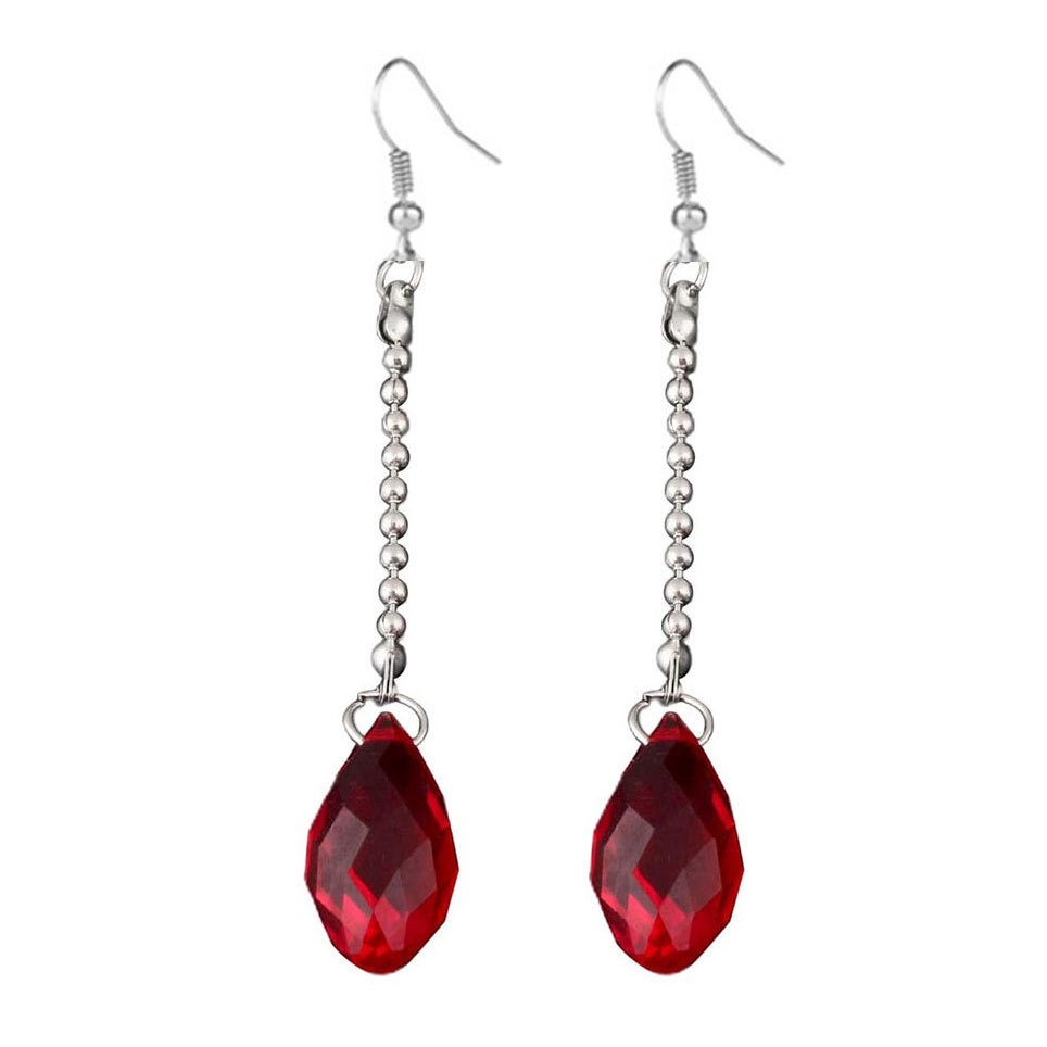 Bông Tai Hình Giọt Nước Đính Kim Cương Giả Phong Cách Thanh Lịch Thời Trang