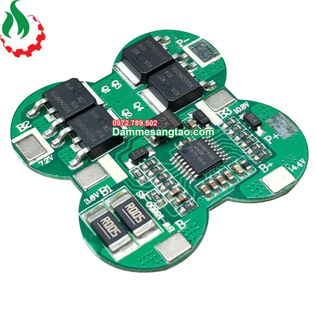 Mạch 4S 14V 20A bảo vệ pin Li-ion 3.7V