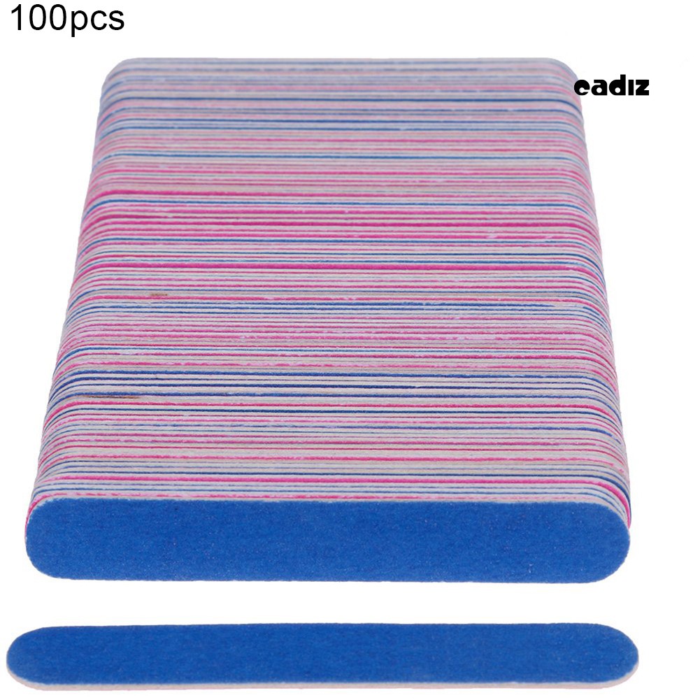 [Hàng mới về] Set 100 que dũa móng hai mặt dùng một lần tiện lợi sử dụng tại nhà/tiệm salon