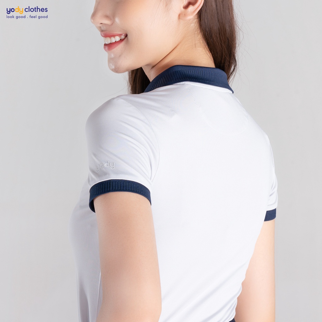 Áo thun polo nữ YODY cổ bẻ vải coolmax cao cấp thoáng mát APN4394