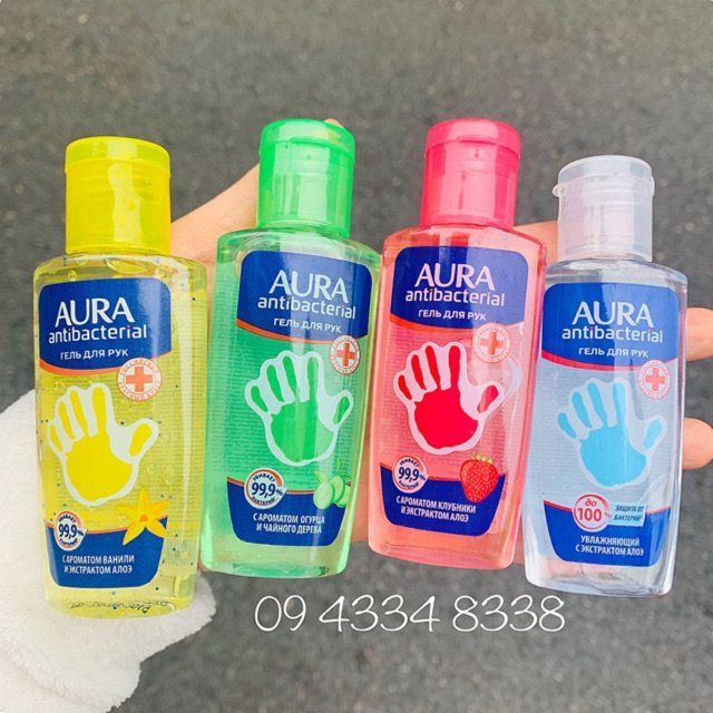 Dung dịch rửa tay Aura 50ml - Nga