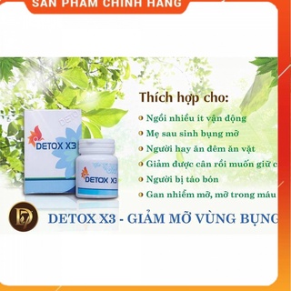 Detox x3 Chuyên giảm mỡ bụng hiệu quả