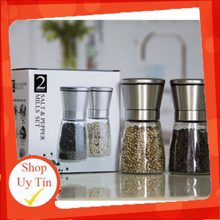 Hủ Thủy Tinh Xay Tiêu và Đựng Tiêu Nắp Inox (01 Lọ)