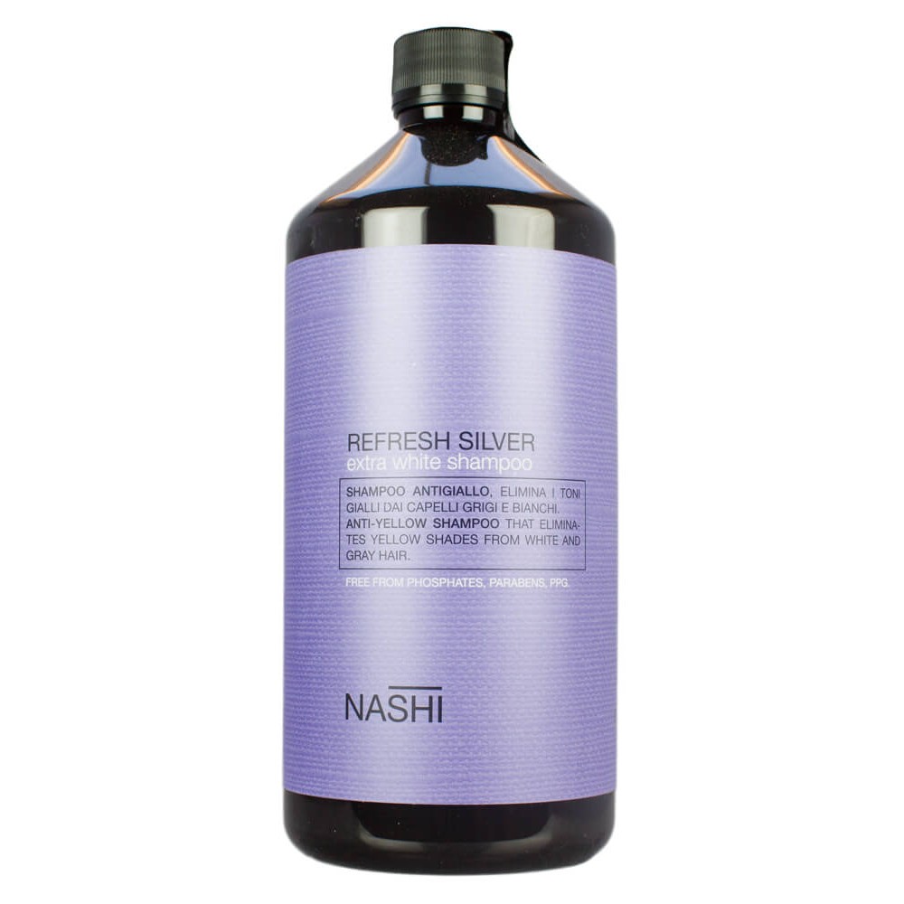 🇮🇹Nashi-Italia🇮🇹 Dầu gội khử ánh vàng Nashi Refress Silver extra white shampoo 1000ml