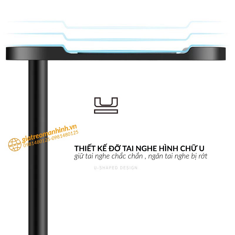 Giá Đỡ Tai Nghe - Kim Loại Nguyên Khối , Thân Đỡ 25Cm - Thiết Kế Mới Nhất