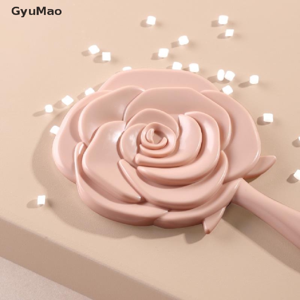 [cxGYMO] Handheld Vanity Mirror Vintage Rose Makeup Mirror Hand Mirror Pocket Mirror  HDY