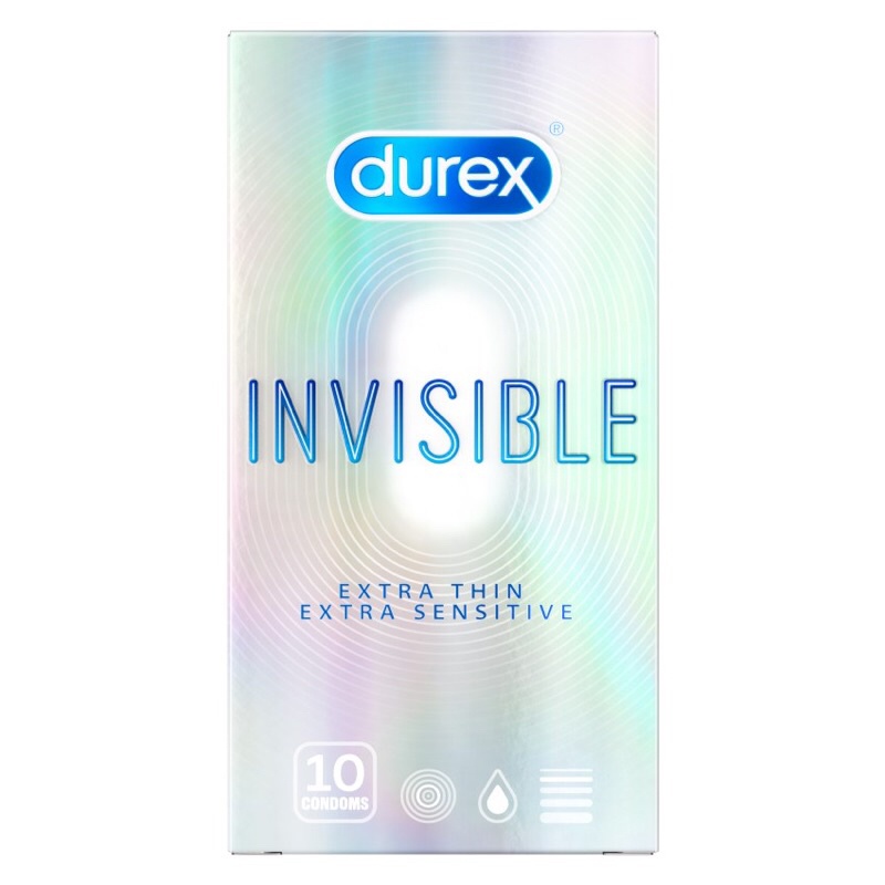 DUREX Bao Cao Su Invisible Siêu Mỏng Hộp 10 cái