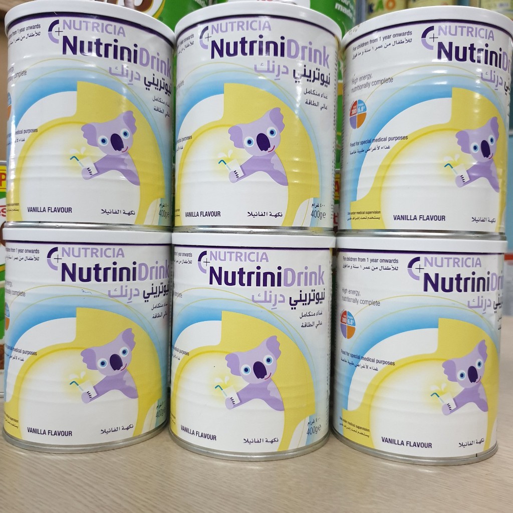 [Mã 267FMCGSALE giảm 8% đơn 500K] Sữa bột NutriniDrink Vani 400g (Nutrini Drink) Date mới T2/2022