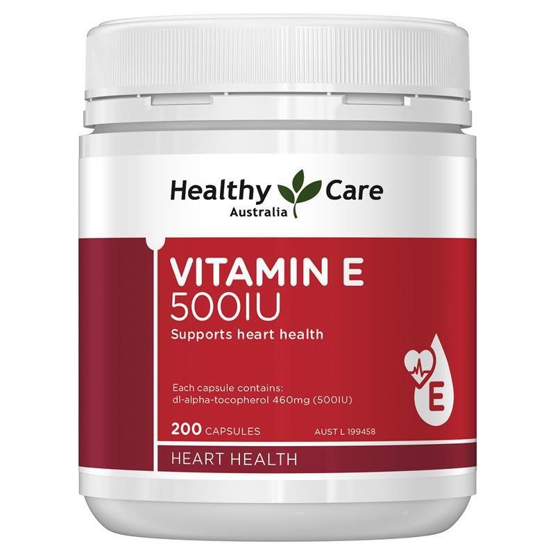 Viên Uống Đẹp Da Vitamin E Healthy Care 500IU 200 viên - Úc