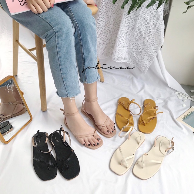 Giày Sandal C55 xỏ ngón mảnh siêu xinh