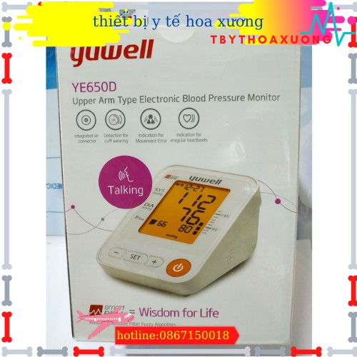 [FREESHIP]Máy đo huyết áp ,Máy đo huyết áp điện tử bắp tay yuyell650d