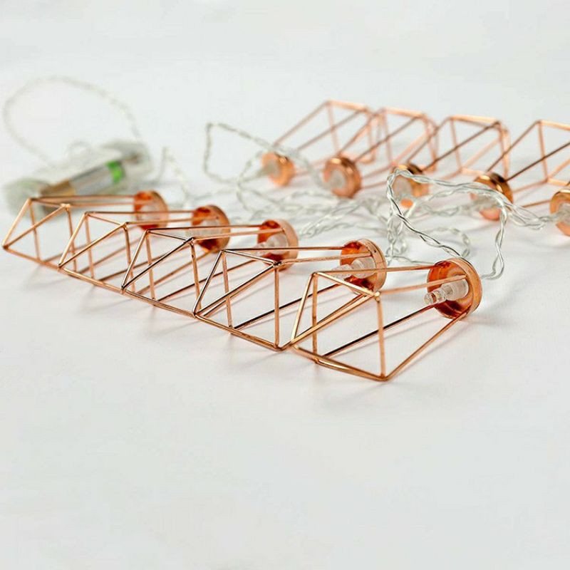 Dây đèn lục lăng dài 3 mét 20 bóng ánh sáng vàng - dùng đầu USB