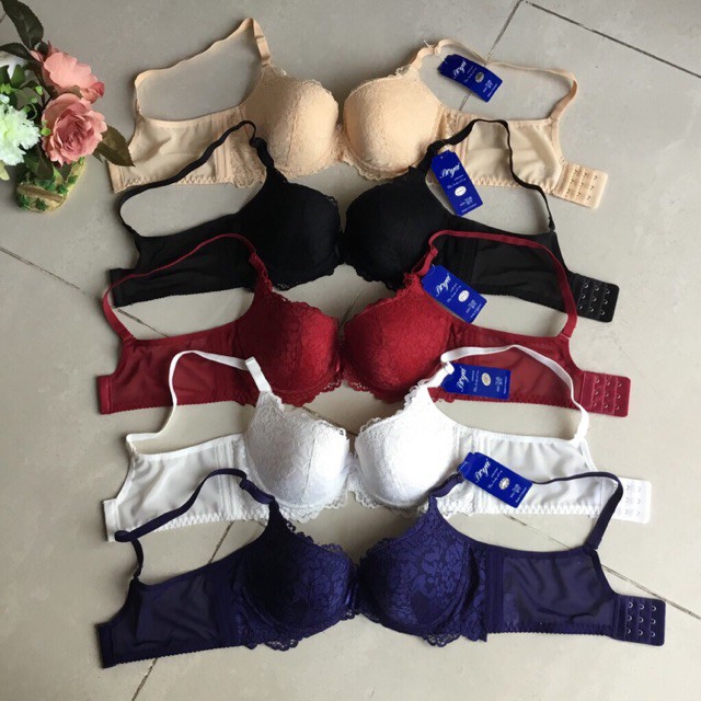 Áo nâng ngực Boya 003L Mút Mỏng Phối Ren Bảng Lưng To 3 Móc Khoá | nội y siêu sỉ