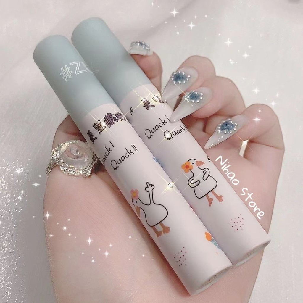 [Hàng mới về] Son môi màu nhung lì lâu trôi thiết kế vỏ hình chú vịt dễ thương | BigBuy360 - bigbuy360.vn