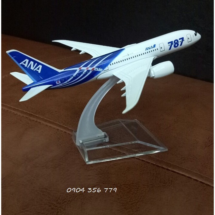 MÔ HÌNH MÁY BAY TĨNH B787 ANA AIRLINES 16CM