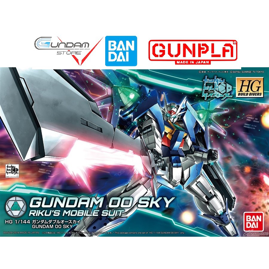 Gundam Bandai Hg 00 Sky 1/144 Hgbd Build Divers Mô Hình Nhựa Đồ Chơi Lắp Ráp Anime Nhật