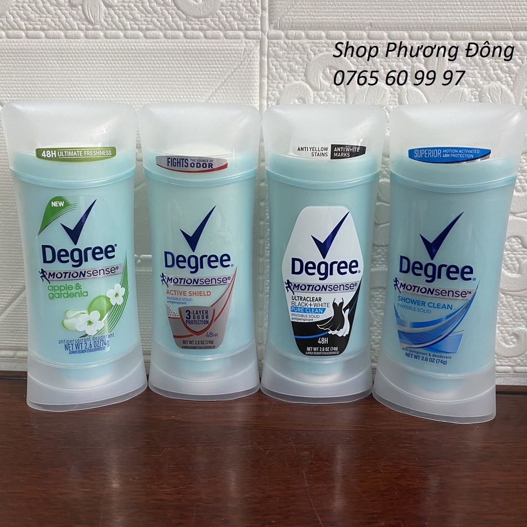 (Auth) Lăn khử mùi nữ Degree Shower Clean 74g - Mỹ