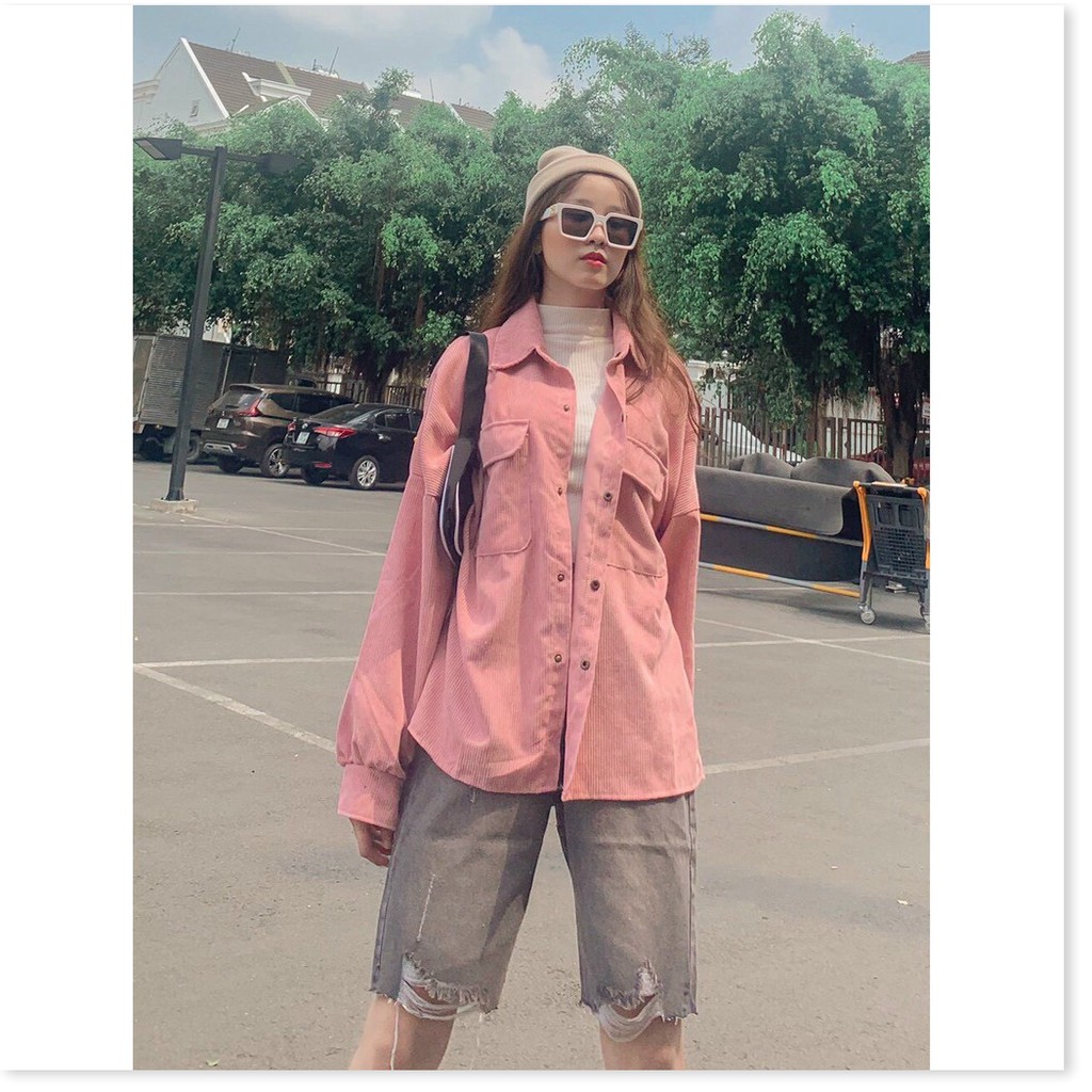 ÁO KHOÁC NHUNG KIÊU SƠ MI VÔ CÙNG XINH XẮN CHO CÁC BẠN NỮ THỜI TRANG KOKO MI