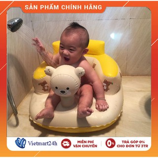 Ghế hơi tập ngồi ăn dặm cho bé hình gấu vàng