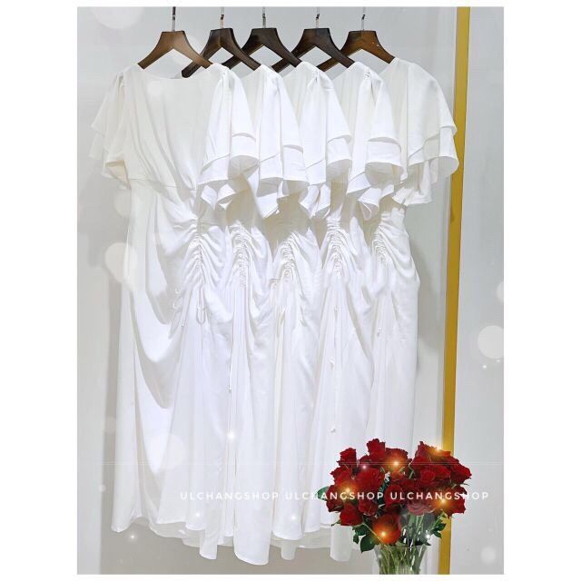 (Sẵn ảnh thật)_Đầm trắng dây rút dự tiệc siêu xinh | BigBuy360 - bigbuy360.vn