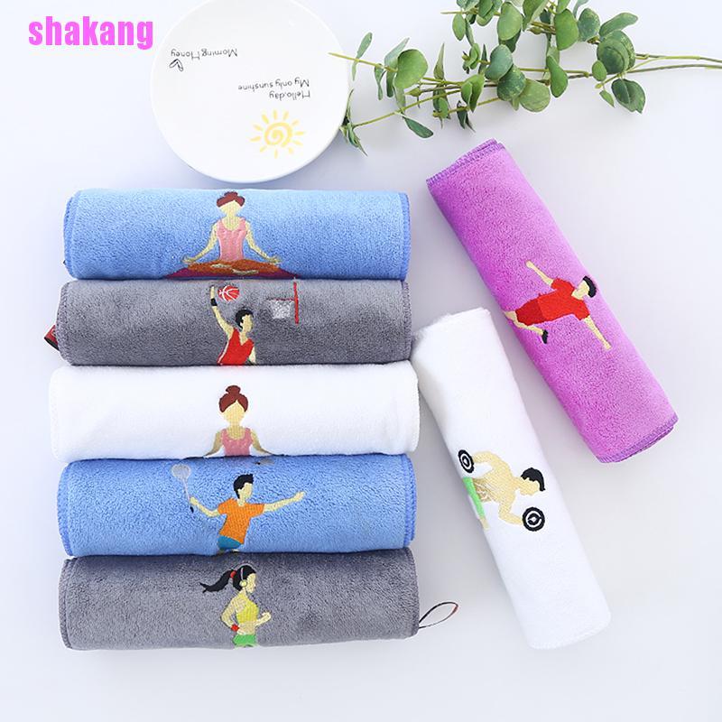 Khăn Cotton Thấm Hút Mồ Hôi Thêu Họa Tiết Cho Tập Thể Thao / Yoga / Thể Hình / Chơi Golf / Cắm Trại Skk