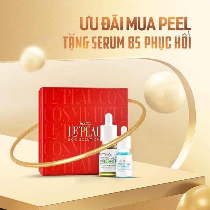 Peel da vi tảo Lepeau sạch mụn thâm sẹo rỗ, hàng công ty phân phối chính hãng giá sỉ