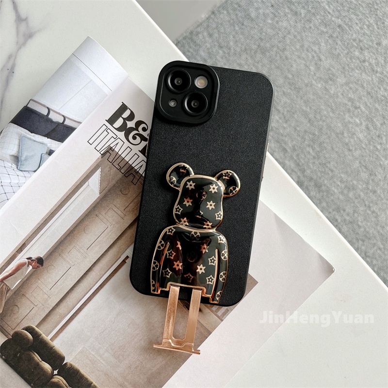 Ốp Điện Thoại Da Mềm Đế Kim Loại Cho IPhone 14 13 12 11 Pro Max X Xs Max Xr 7 8 Plus