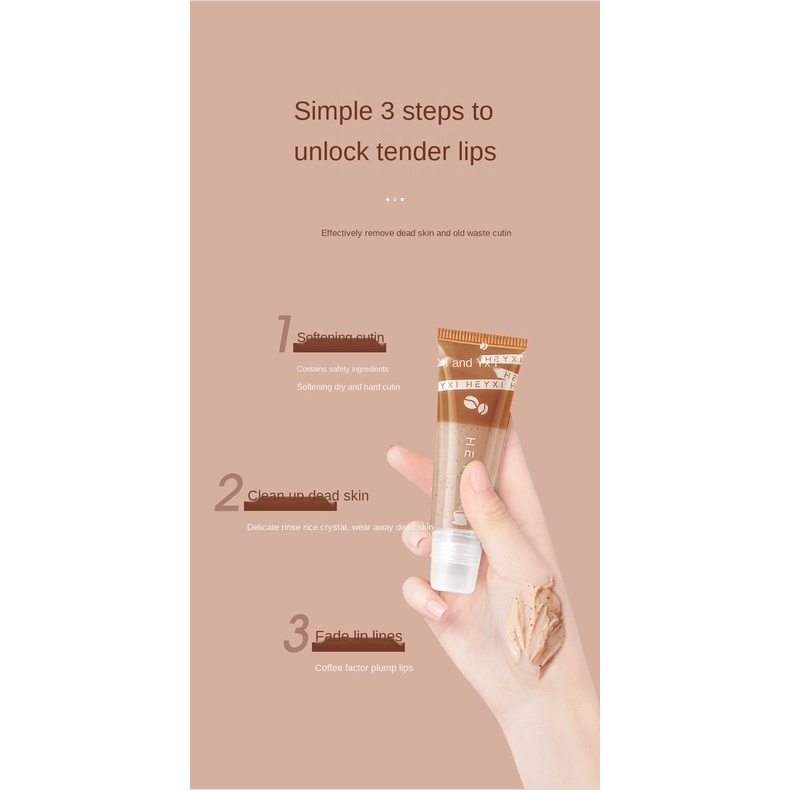 Son Dưỡng Heyxi Han Yuxi Tẩy Tế Bào Chết Trên Môi Chiết Xuất Cà Phê Giúp Dưỡng Ẩm Làm Sáng Màu Môi 15g