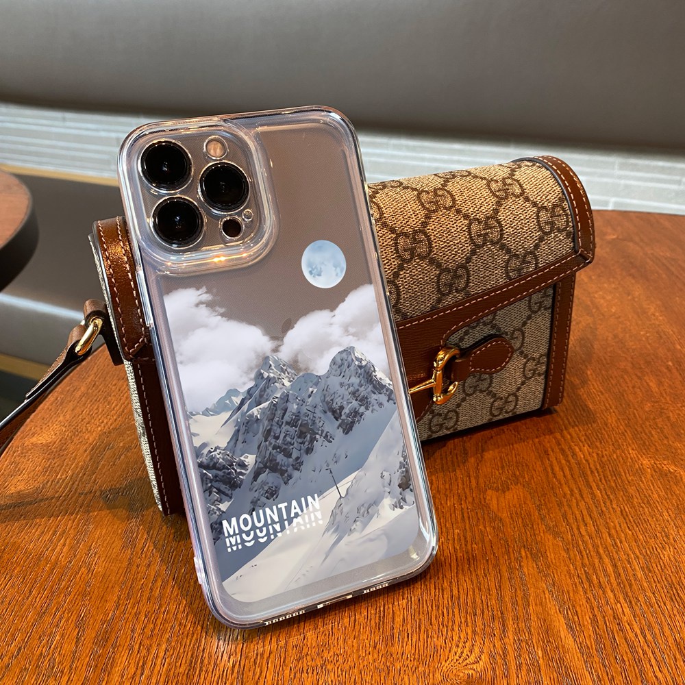 Ốp Điện Thoại TPU Trong Suốt Hình Núi Tuyết Cho iPhone 13 Pro Max 11 Pro Max 12 Mini X XR XS Max SE 2020 2022 6 6S 7 8 Plus